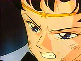 Fighter, during a fight between her and Uranus, with a determined look on her face